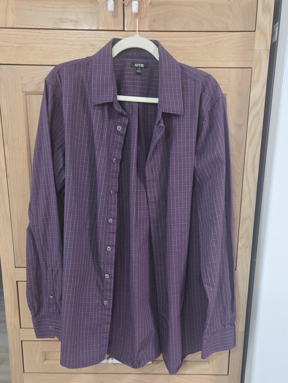 Apt. 9 Men's Purple Windowpane Button-Up Shirt